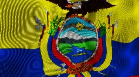 Waving Flag Ecuador Stock Footage 54296061