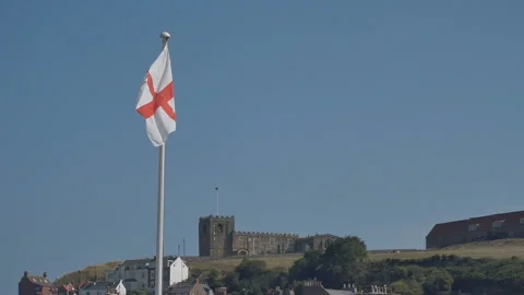 Waving flag of England. Stock Footage 94107856