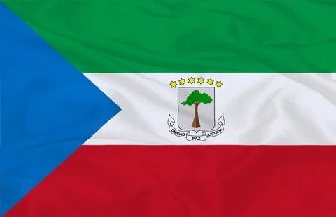 Waving Flag of Equatorial Guinea Stock Illustration