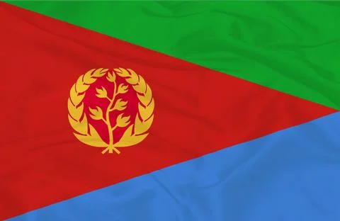 Waving Flag of Eritrea Stock Illustration