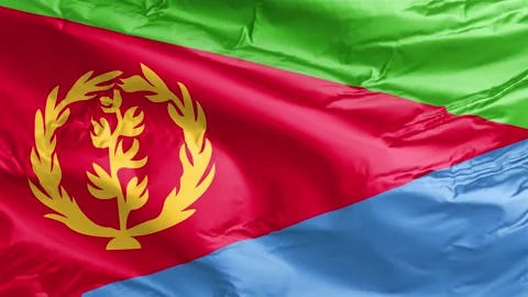 Waving flag of Eritrea State. Loop Stock Footage 232724447