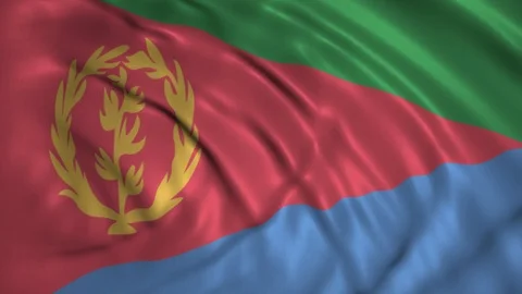 Waving Flag of Eritrea in the Wind 動画素材 97733847
