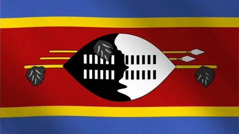 Waving flag of Eswatini.  Stock Footage 316970188