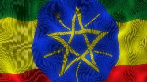 Waving Flag Ethiopia Stock Footage 54898933