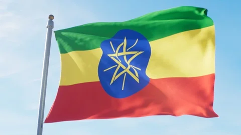 Waving Flag Of Ethiopia Loop Stock Footage 127397166