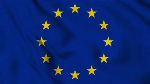 Waving flag of Europe Union loop animation. Stock-Footage 188278420