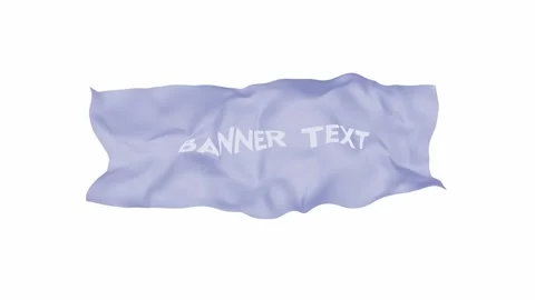 Waving Flag Fabric Banner with Text or Logo Stock After Effects