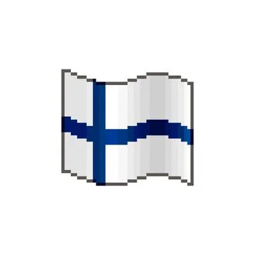 Waving flag of Finland	 Stock Illustration