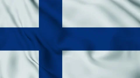 Waving flag of Finland loop animation. Video stock 184131230