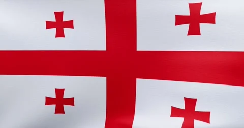 Waving flag of Georgia Stock Footage 318976738
