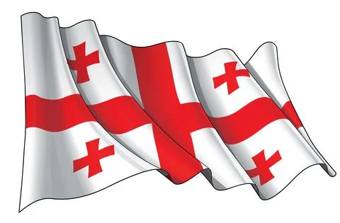 Waving Flag of Georgia Stock Illustration