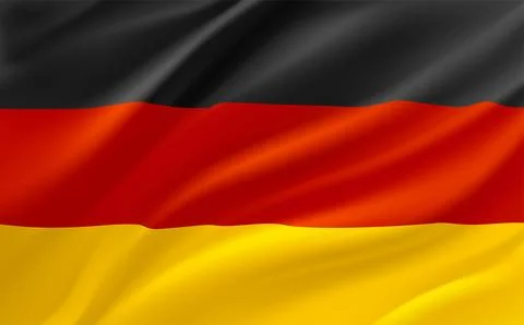 Waving flag of Germany. 3d vector banner Stock-Illustration