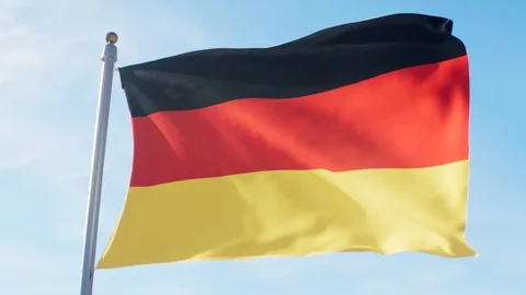 Waving Flag Of Germany Loop Stock Footage 127397485
