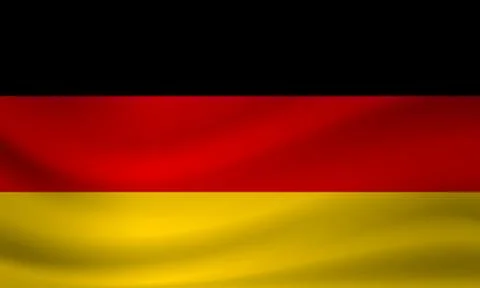 Waving flag of Germany. Vector illustration Illustrazione stock