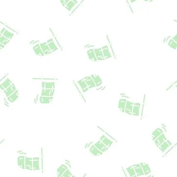 Waving flag glyph vector seamless pattern Illustrazione stock