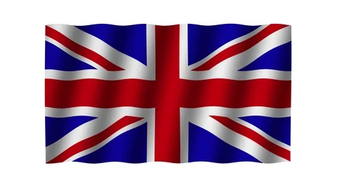 Waving flag of Great Britain . Stock Footage 113913353
