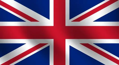 Waving flag of Great Britain. Vector illustration Stock-Illustration