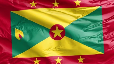 Waving flag of Grenada. Loop Stock Footage 232724534
