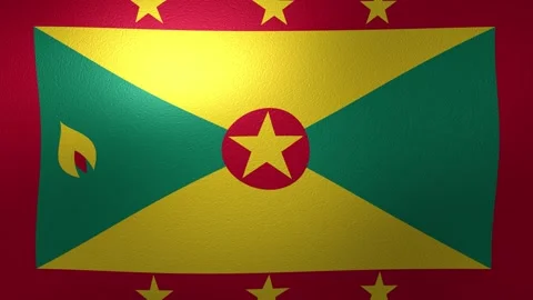 Waving flag of Grenada national symbol Stock Footage 345424255