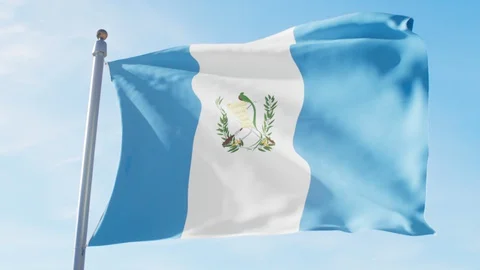 Waving Flag Of Guatemala Loop Stock Footage 127592280