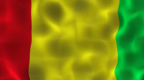 Waving Flag Guinea Stock Footage 54313100