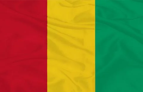 Waving Flag of Guinea Stock Illustration
