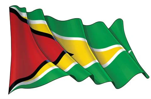 Waving Flag of Guyana Stock Illustration