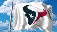 Texas Rangers team flag, american profes, Stock Video