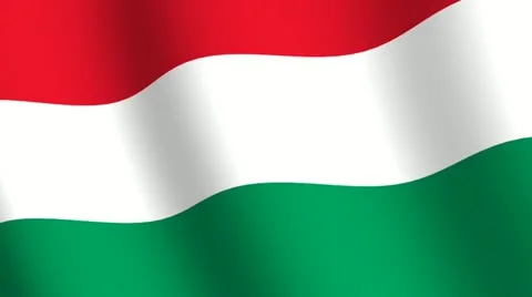 Waving flag   of Hungary Stock Footage 12236582