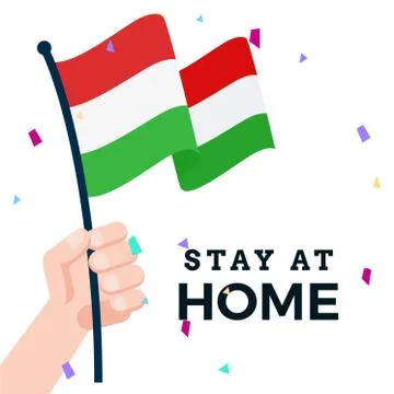 Waving flag of Hungary Stock Illustration