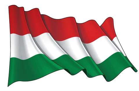 Waving Flag of Hungary Stock Illustration