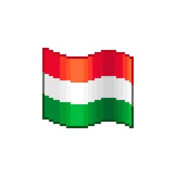 Waving flag of Hungary	 Stock Illustration