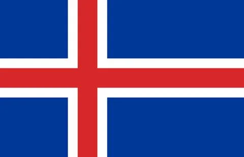Waving Flag of Iceland Stock Illustration