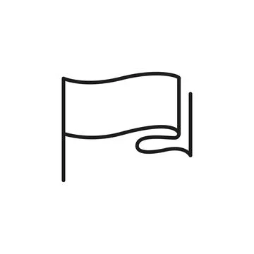 Waving Flag Icon Stock Illustration