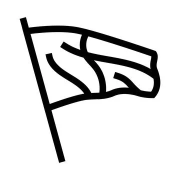 Waving flag icon representing nation and identity Stock Illustration