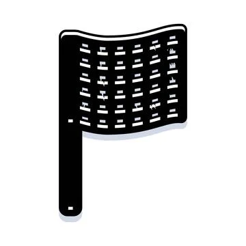 Waving flag icon vector simple graphic element Stock Illustration