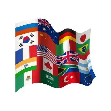 Waving flag Stock Illustration