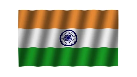 Waving flag of India . Stock Footage 114003915