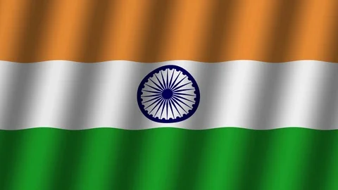 Waving flag of India . Stock Footage 114003964