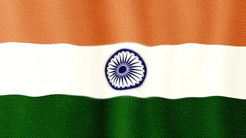 Waving flag of India Stock Footage 247554957