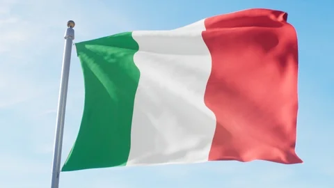 Waving Flag Of Italy Loop Stock Footage 127397685