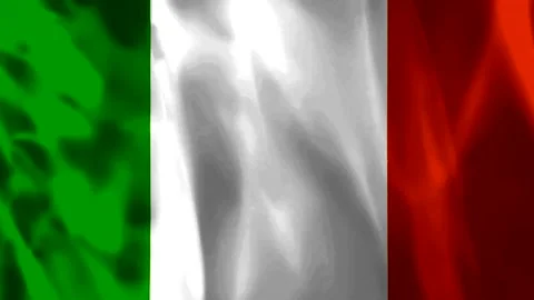 Waving flag of Italy with a silky texture and vibrant colors representing t.. Video stock 343582782