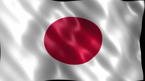 Waving flag of japan with satin texture. 4K Video stock 344047049