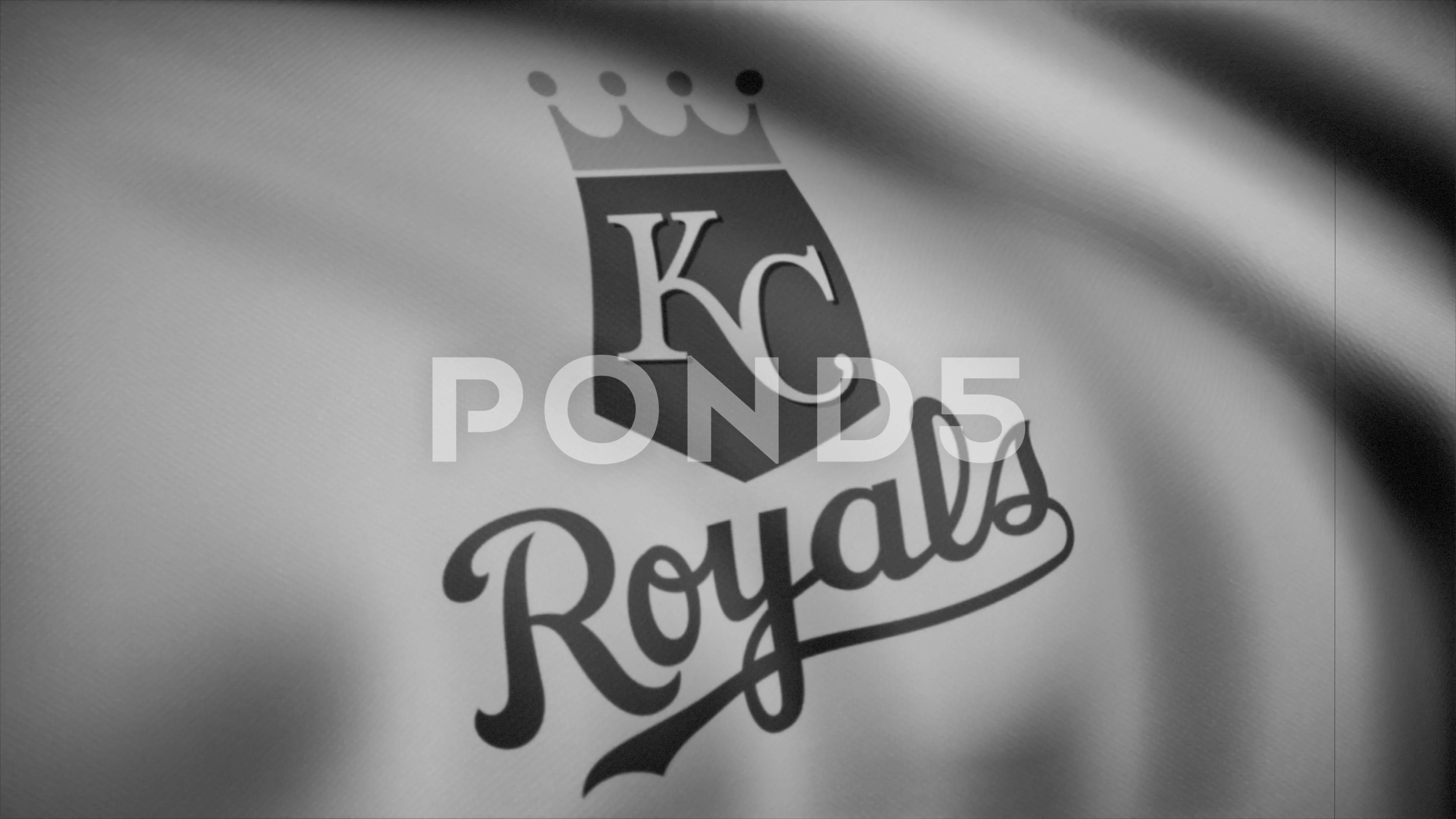 Kansas City Royals flag, american profes, Stock Video