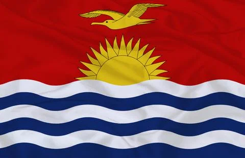Waving Flag of Kiribati Stock Illustration