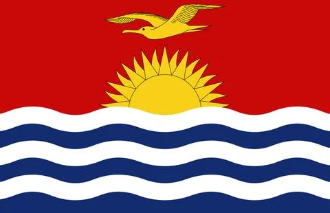 Waving Flag of Kiribati Stock Illustration
