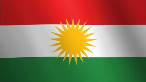 Waving flag of Kurdistan.  Stock Footage 316402471