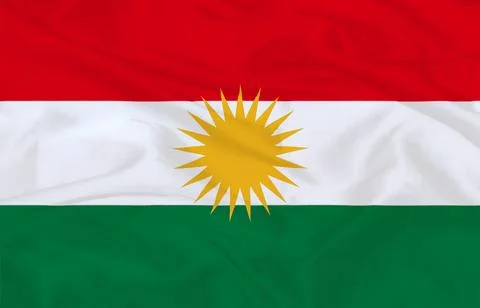Waving Flag of Kurdistan Stock Illustration