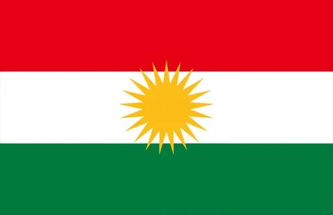 Waving Flag of Kurdistan Stock Illustration