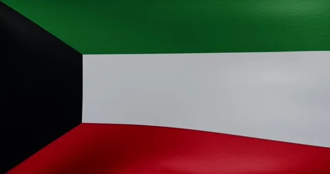 Waving flag of Kuwait	 Stock Footage 318976925